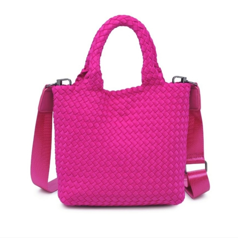 #478 SALE 🛑78 FINAL PRICE! FABULOUS BOHO TRENDY Small Woven Neoprene Crossbody - Picture 2 of 7
